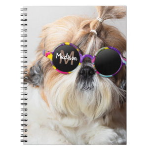 Shih Tzu Cool leuk schattig Foto Custom Monogram Notitieboek