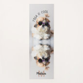 Shih Tzu Cool leuk schattig Foto Custom Monogram Yogamat (Voorkant)