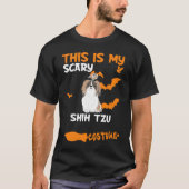 Shih Tzu Costume Halloween Lazy Scary Dog T-shirt (Voorkant)