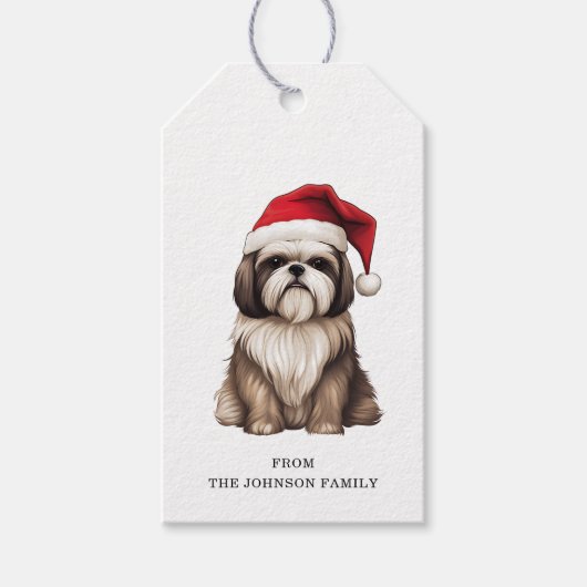 Shih Tzu Custom Gift Labels Cadeaulabel (Voorkant)