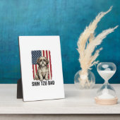 Shih Tzu Dad Patriotic Vintage Dog Shirt Design_1 Fotoplaat (Zijkant)