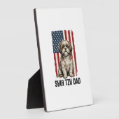Shih Tzu Dad Patriotic Vintage Dog Shirt Design_1 Fotoplaat (Zijkant)