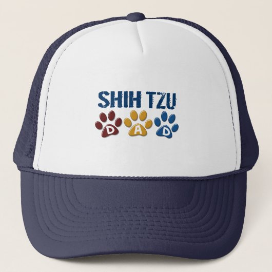 SHIH TZU Dad Paw Print 1 Trucker Pet (Voorkant)