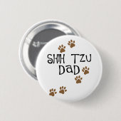 Shih Tzu Dad Ronde Button 5,7 Cm (Voorkant /achterkant)
