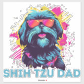 Shih Tzu Dad Sticker (Vel)