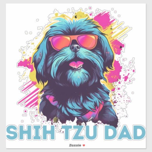 Shih Tzu Dad Sticker (Vel)