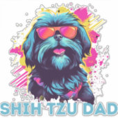 Shih Tzu Dad Sticker (Voorkant)