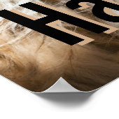 Shih tzu die gaapt lachend grappig Gefeliciteerd m Poster (Hoek)
