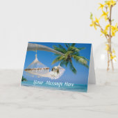 Shih Tzu die uit Wenskaart hangen Kaart (Gele Bloem)