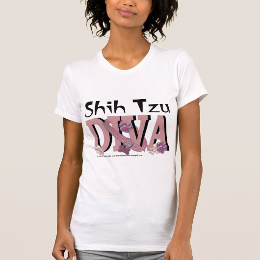 Shih Tzu DIVA T-shirt (Voorkant)