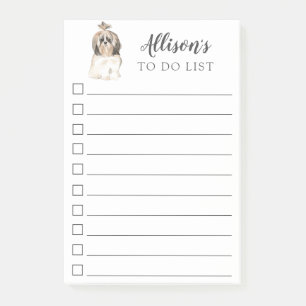 Shih tzu Dog, aangepast om lijst te doen Post-it® Notes