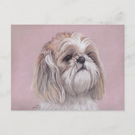 Shih tzu Dog Art Briefkaart