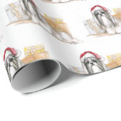 Shih tzu Dog Art-kerstinpakpapier Cadeaupapier (Rol Hoek)