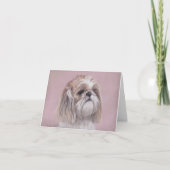 Shih tzu Dog Art Note Kaart (Voorkant)