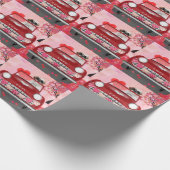 Shih Tzu Dog Auto met hart Valentijnse Cadeaupapier (Hoek)