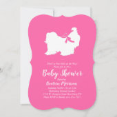 Shih Tzu Dog Baby shower roze meisje Kaart (Voorkant)