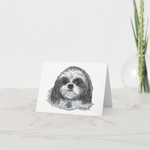 Shih Tzu Dog Blank Kaart