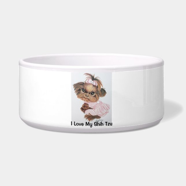 Shih Tzu Dog Bowl Voerbakje (Voorkant)