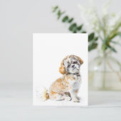 Shih Tzu Dog Briefkaart (Staand voorkant)