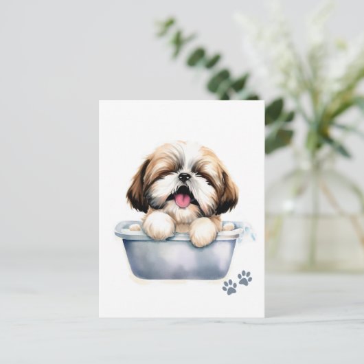 Shih Tzu Dog Briefkaart (Staand voorkant)