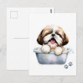 Shih Tzu Dog Briefkaart (Voorkant / Achterkant)