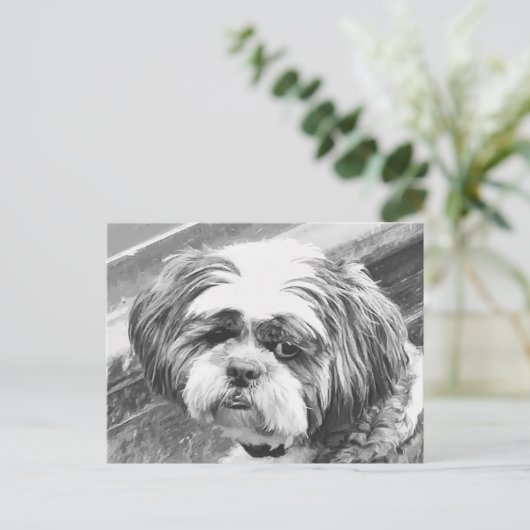 SHIH TZU DOG BRIEFKAART (Staand voorkant)