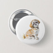 Shih Tzu Dog Button Badge (Voorkant /achterkant)