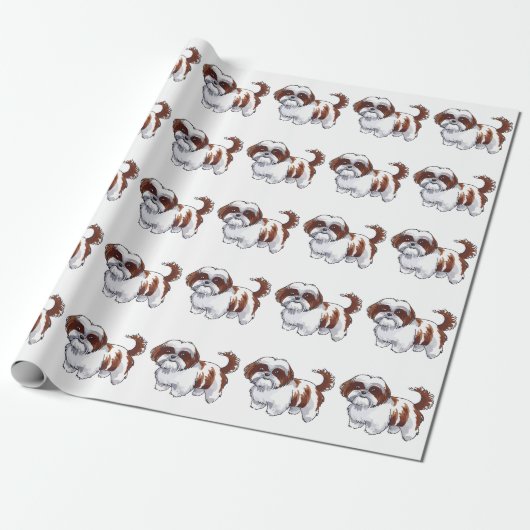 Shih Tzu Dog Cadeaupapier (Uitgerold)