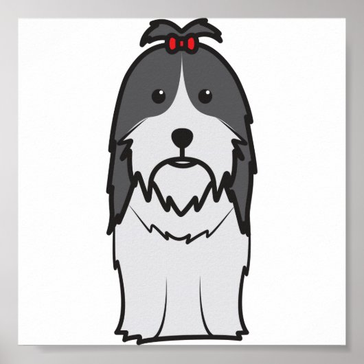 Shih Tzu Dog Cartoon Poster (Voorkant)