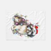 Shih Tzu Dog Christmas Lights Xmas Cute  Fleece Deken (Voorkant (Horizontaal))