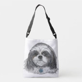 Shih Tzu Dog Crossbody Tas (Achterkant)