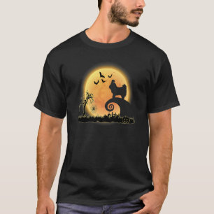 Shih Tzu Dog en Moon Scary Halloween Costume T-shirt