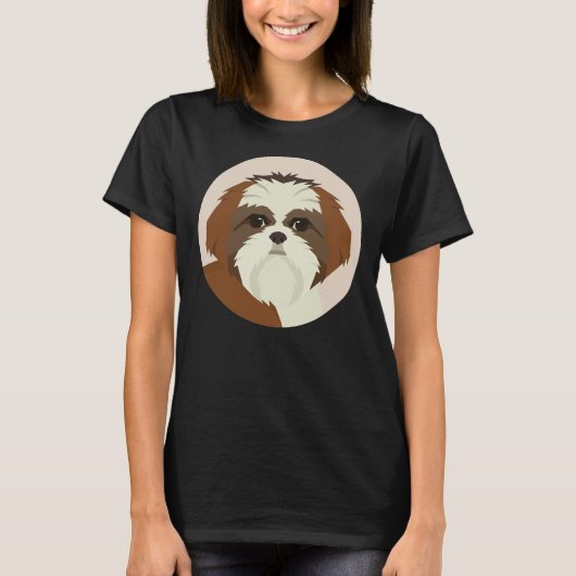 Shih Tzu Dog Face T-shirt (Voorkant)