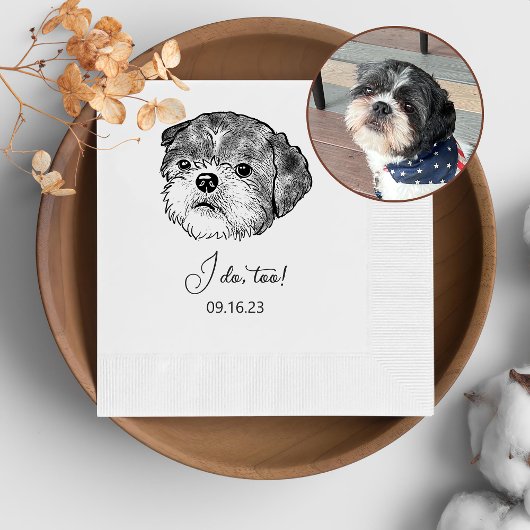 Shih Tzu Dog gepersonaliseerd Ik doe te servetten