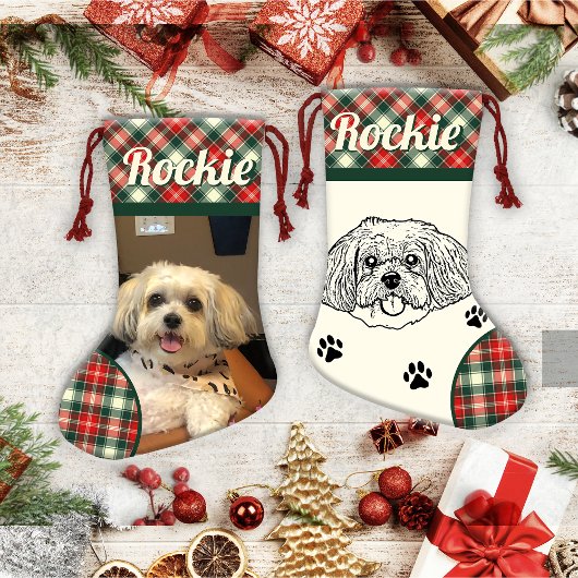 Shih Tzu Dog gepersonaliseerd Kleine Kerstsok