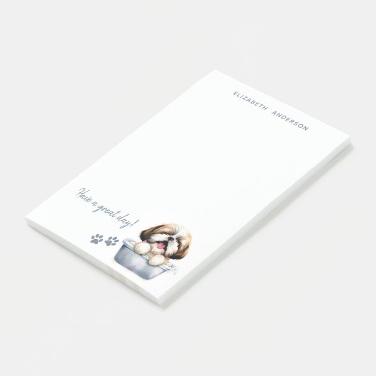 Shih Tzu Dog gepersonaliseerd Post-it® Notes (Schuin)