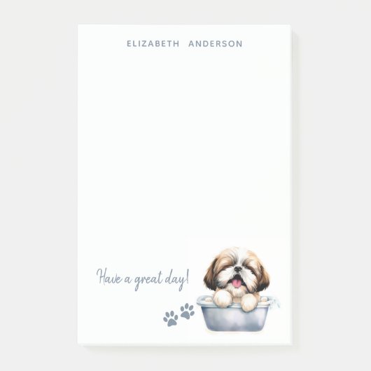 Shih Tzu Dog gepersonaliseerd Post-it® Notes (Voorkant)