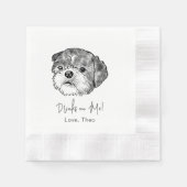 Shih Tzu Dog gepersonaliseerde Drink op mij Servet (Voorkant)