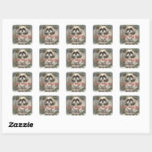 Shih Tzu Dog Gepersonaliseerde Kerst Kaart Sticker (Vel)