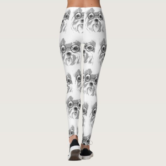 Shih Tzu Dog Glasses Leggings (Achterkant)