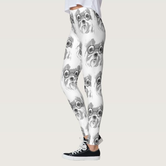 Shih Tzu Dog Glasses Leggings (Links)