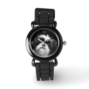 Shih Tzu Dog glitter wrist watch Horloge