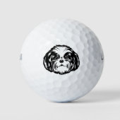 Shih Tzu Dog Golfballen (Voorkant)