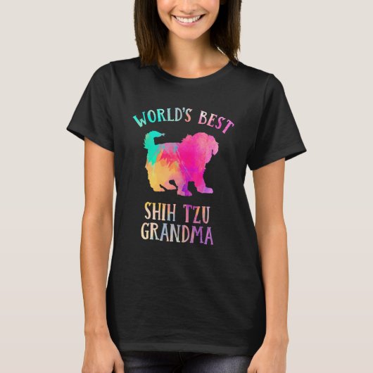 Shih Tzu Dog Grandma Worldu2019s Best Shih Tzu Gr T-shirt (Voorkant)