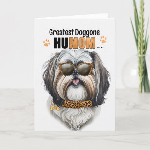 Shih Tzu Dog Greatest HuMOM Moederdag Feestdagen Kaart