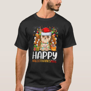 Shih Tzu Dog Halloween KerstHappy T-shirt