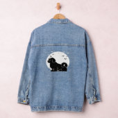Shih Tzu Dog - Halloween Moon Silhouette Classic T Denim Jacket (Hangar)