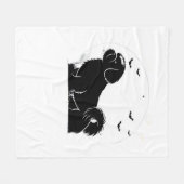 Shih Tzu Dog - Halloween Moon Silhouette Classic T Fleece Deken (Voorkant (Horizontaal))