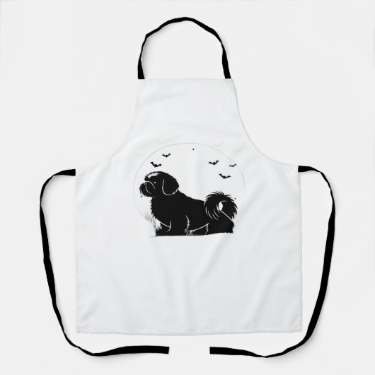 Shih Tzu Dog - Halloween Moon Silhouette Classic T Schort (Voorkant)