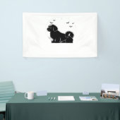 Shih Tzu Dog - Halloween Moon Silhouette Classic T Spandoek (Beurs)